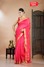 PINK MAHESHWARI SILK SAREE
