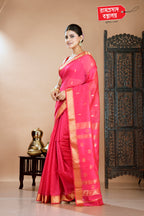 PINK MAHESHWARI SILK SAREE
