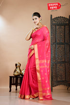 PINK MAHESHWARI SILK SAREE