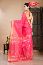 PINK MAHESHWARI SILK SAREE