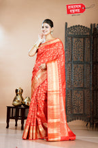 RED BROCADE KANJIVARAM SAREE