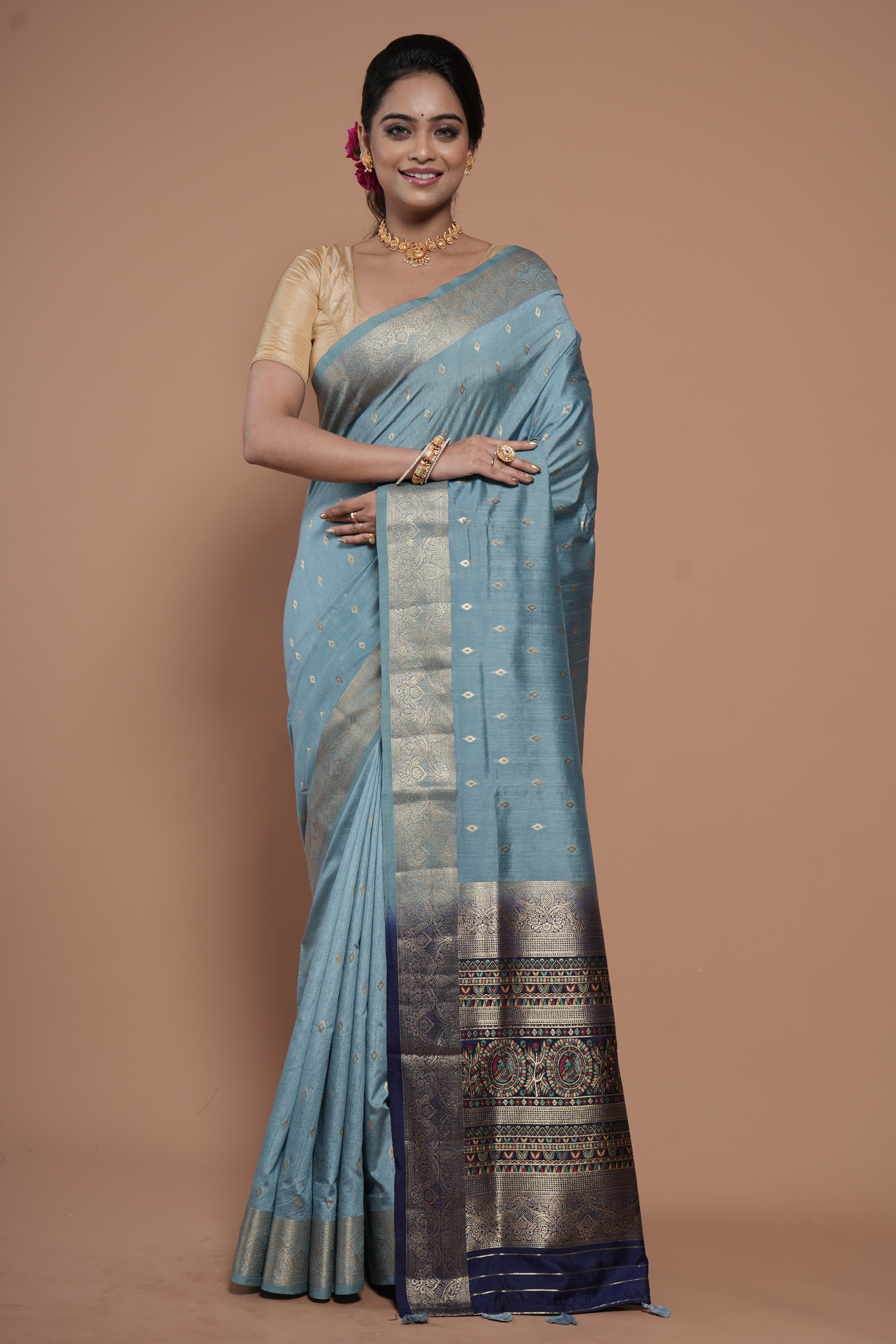 Kora Silk Saree Rich Pallu