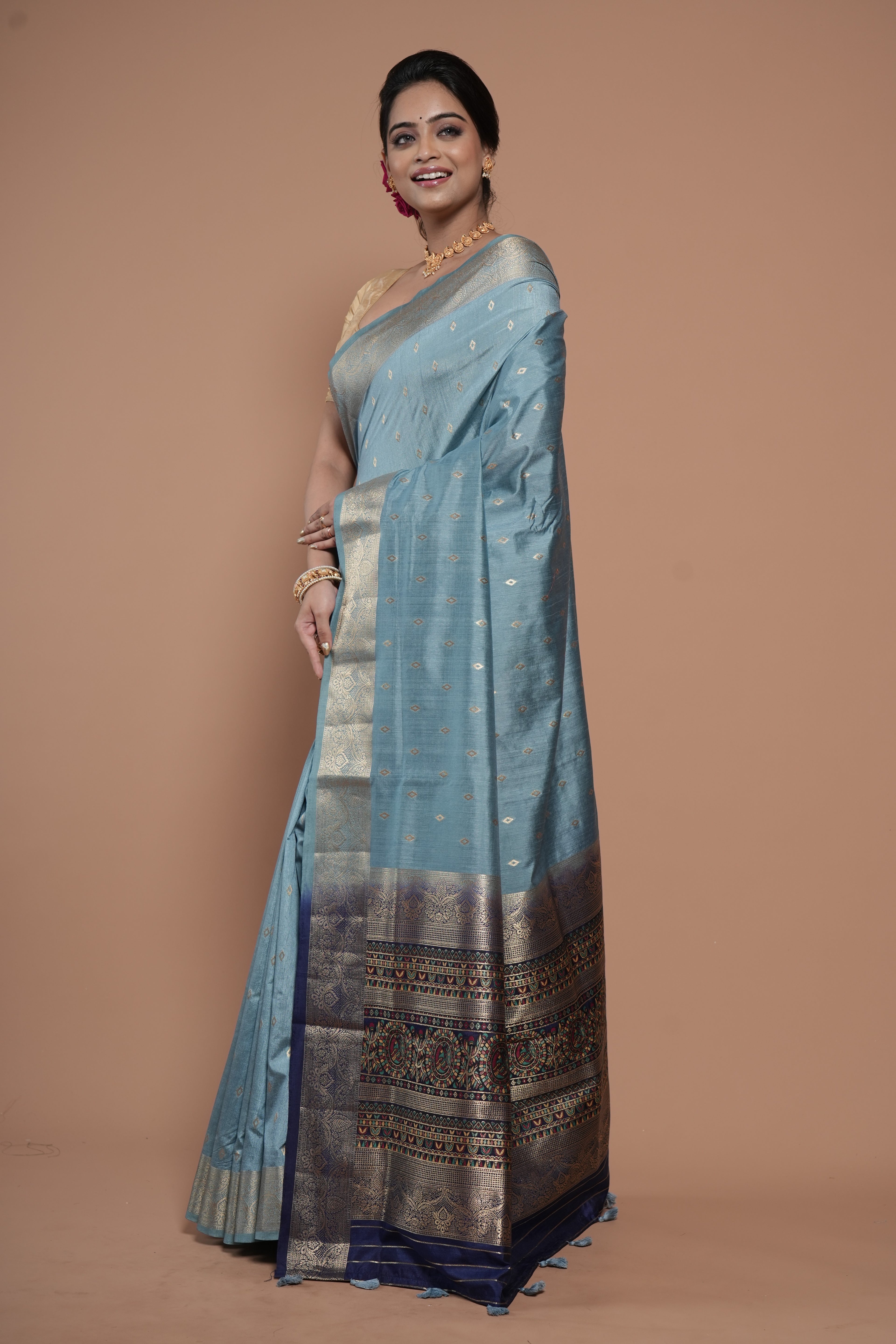 Kora Silk Saree Rich Pallu