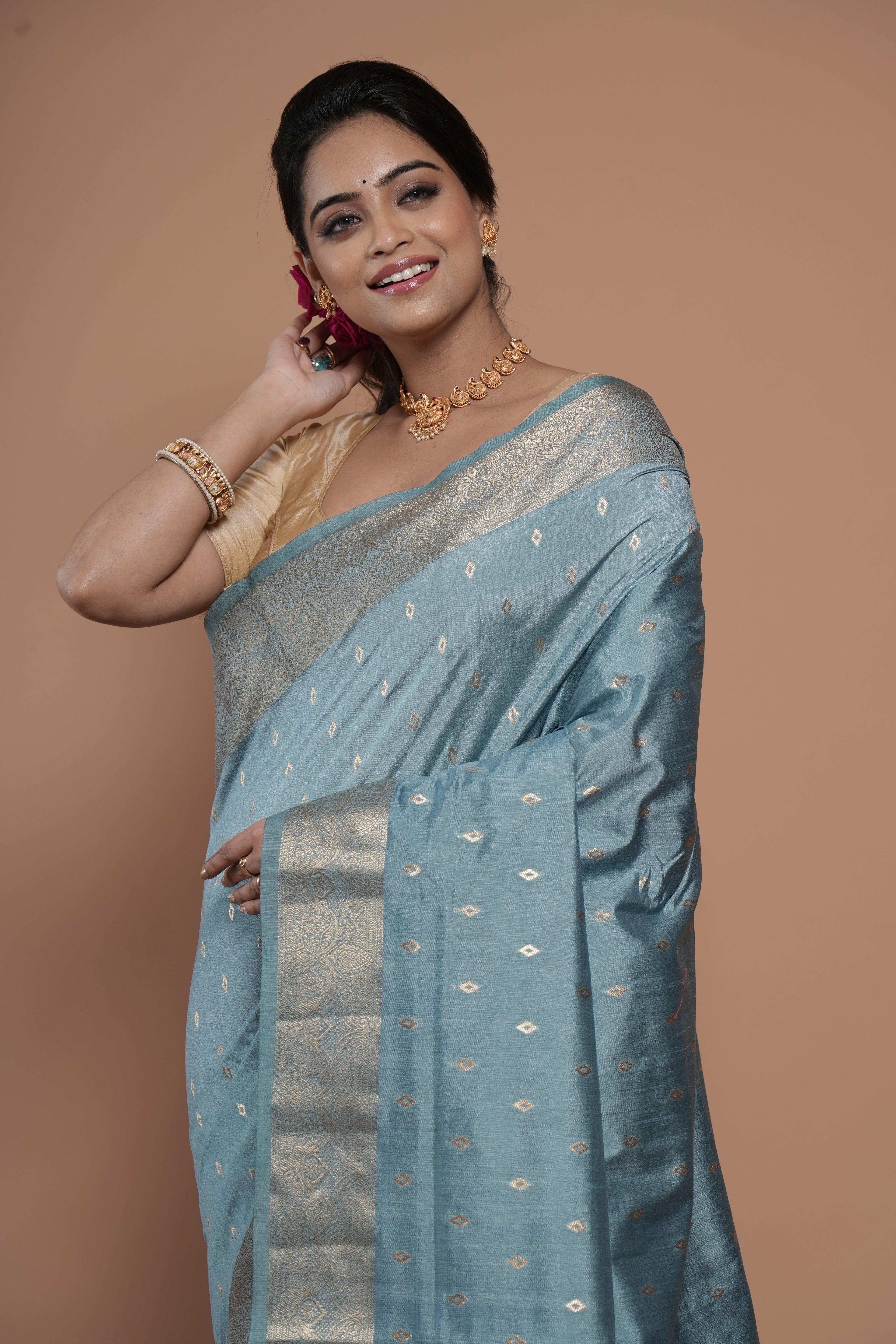 Kora Silk Saree Rich Pallu