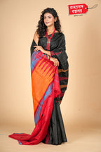 BLACK HANDLOOM SILK SAREE