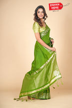 GREEN KOSA SILK SAREE (ART SILK)