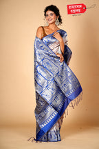 OFF WHITE ART SILK SAREE (SEMI SILK)