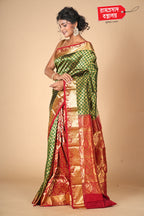 GREEN KANJIVARAM SILK SAREE