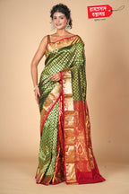 GREEN KANJIVARAM SILK SAREE