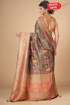 BLACK KARNI SILK SAREE