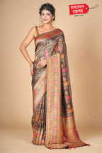 BLACK KARNI SILK SAREE