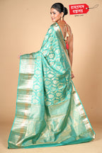 AQUA KANJIVARAM SILK SAREE