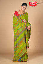 LIME GREEN KALA COTTON SAREE