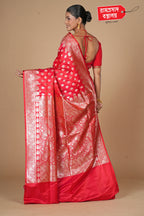 RED SEMI KATAN SILK SAREE
