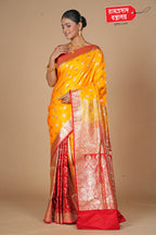 YELLOW SEMI KATAN SILK SAREE